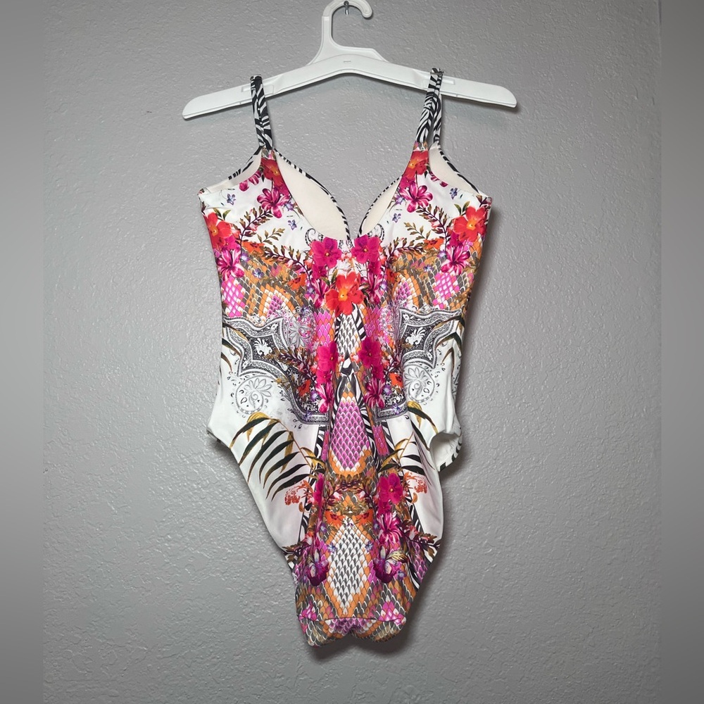 Ted Baker Ollimpi Samba Plunge Sweetheart Neckline Swimsuit Floral - Picture 5 of 7